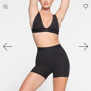 SKIMS Black Ribbed Shorts